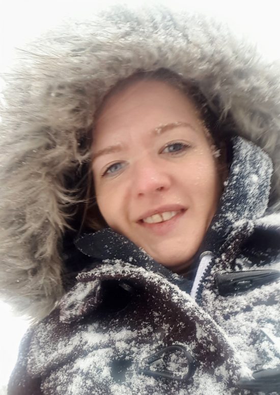 laura in snow