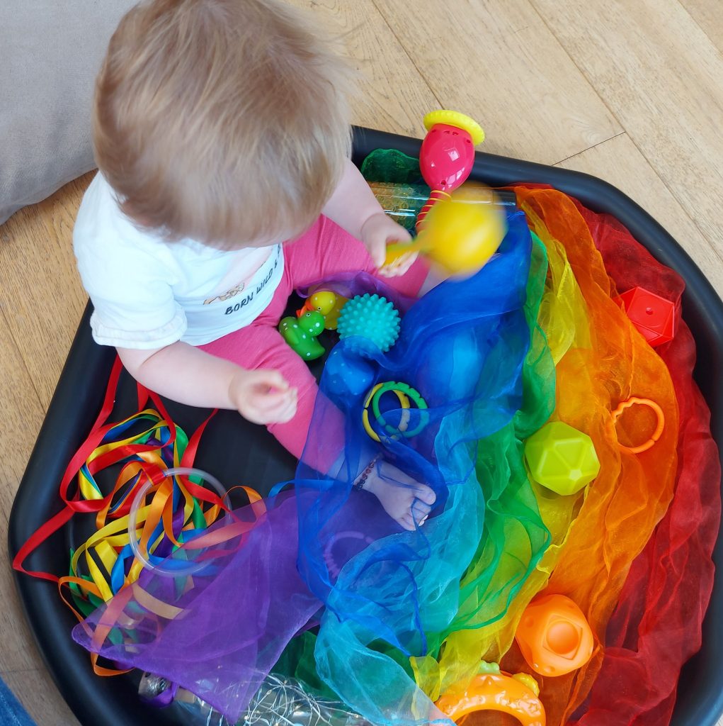 rainbow tuff tray ideas