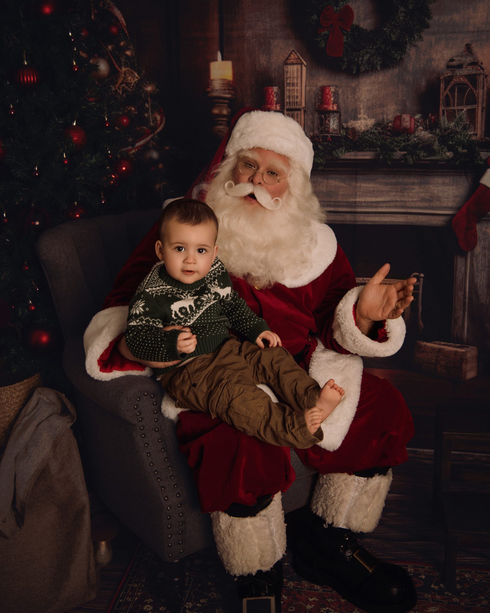 santa experience at photography studio in st ives