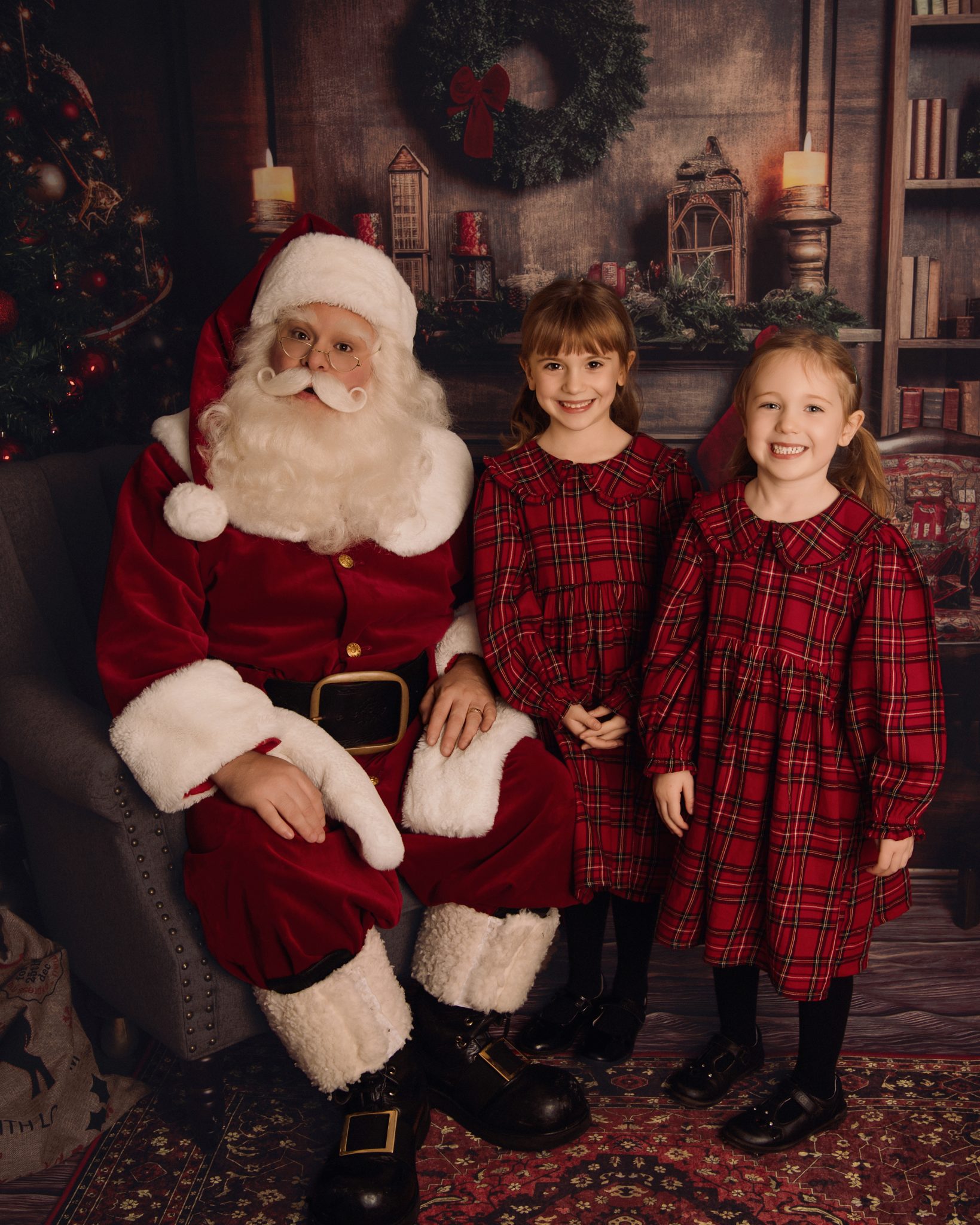 family santa experience at photography studio in cambridgeshire